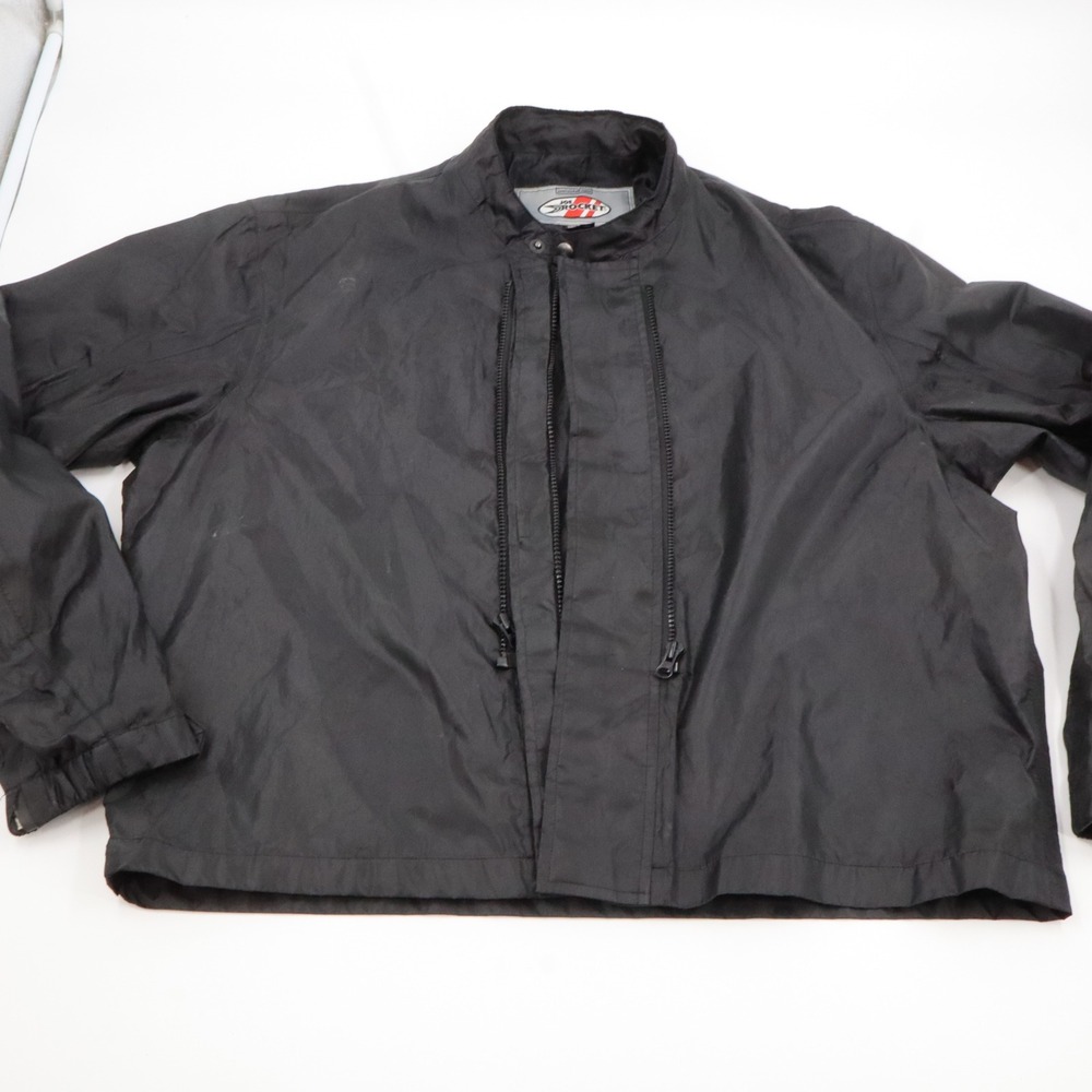 Joe Rocket Motorcycle Inner Jacket Mens XL Black Dual Zip Mock Neck Moto Liner
